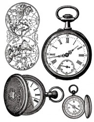 Sellos Stamperia WTK079 Relojes, Brujula y Mapa Mundi