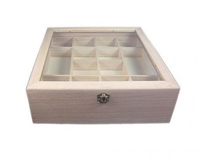 Caja vitrina expositor madera de balsa 212