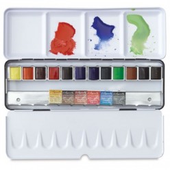 Sennelier L'Aquarelle Caja acuarelas 18 1/2 godet 6 de regalo