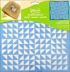 Plantilla Stencil Decoart Triangulos de patchwork