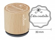 Sello de madera y caucho Estás invitado