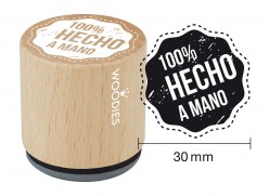 Sello de madera y caucho 100 por cien Hecho a Mano 2