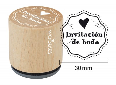 Sello de madera y caucho Invitación de boda