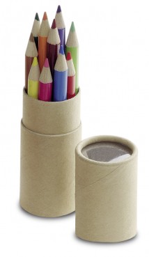 Étui avec 12 mini crayons de couleurs
