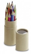 Estuche con 12 mini lápices de colores
