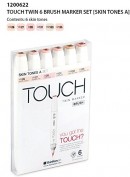 Touch Markers Brush Set 6 tonos piel A 1200622