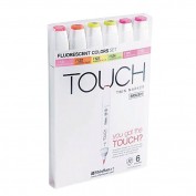 Touch Marker Brush Set 6 colores fluorescentes 1200623