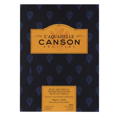 Canson Heritage Bloc acuarela 23x31 cm 300 gr Grano fino