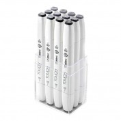 Touch Marker Brush Set 12 tons gris fred 1211203