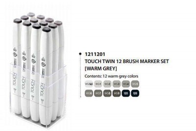 Touch Marker Brush Set 12 tonos gris cálido 1211201