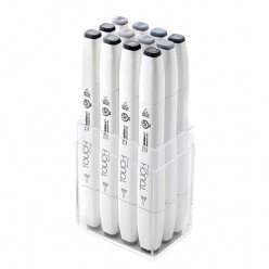 Touch Marker Brush Set 12 tonos azul/verde-gris 1211208