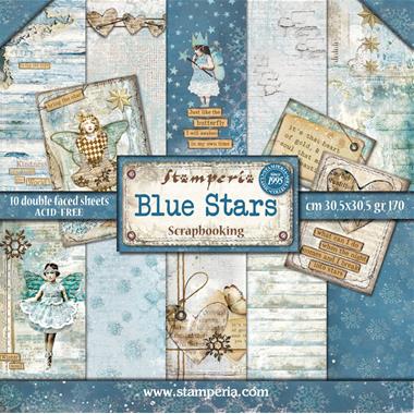 Stamperia SBBL 35 Blue Stars