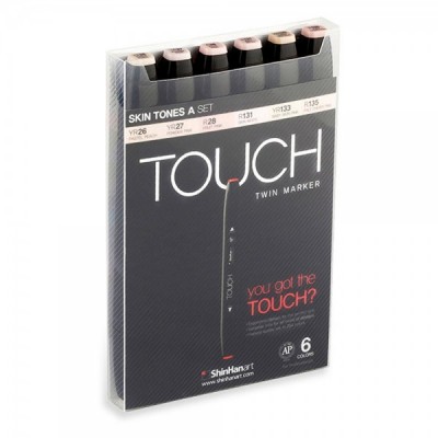 Touch Twin 6 Markers Set tono piel A 