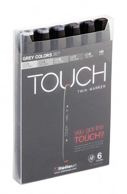 Touch Twin 6 Marker Set grises 