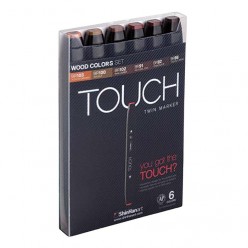 Touch Twin 6 Marker Set colores madera 1100610