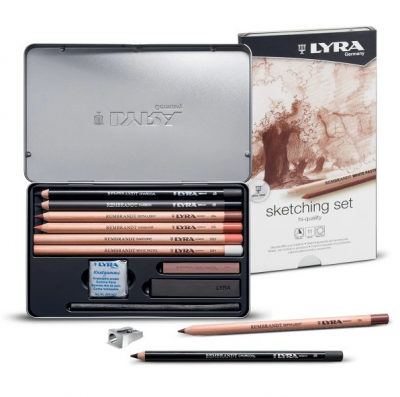 Caja lápices dibujo Lyra Sketching set