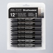Brushmarker Winsor&Newton Set 12 + 1 Grises