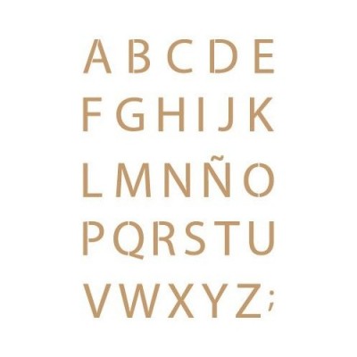 Stencil abecedario 20x30 cm 2403