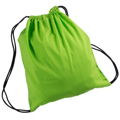 Bolsa macuto algodón con asas verde lima