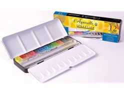 Caja de acuarelas Sennelier Aquarelle 12 1/2 godets