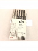 Uni Pin Set 6 rotuladores caibrados grises y negros