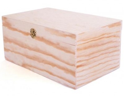 Caja de madera de pino 24x13x10 cm