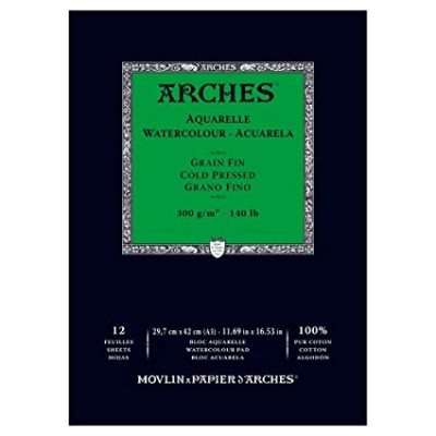 Arches Bloc Acuarela A3 12 hojas 300 gr