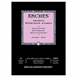 Arches Acuarela Bloc A4 Satinado 185 gr