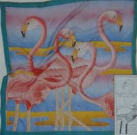 Pañuelo seda pre dibujado Flamingo SGS 314