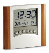 Reloj termómetro combinado madera vi1357