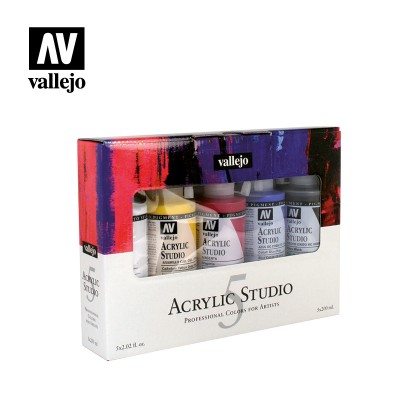 Acrilico Studio Vallejo Estuche 5x200 ml