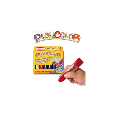 PlayColor Instant Témpera Sólida Caja 6 colores 10811