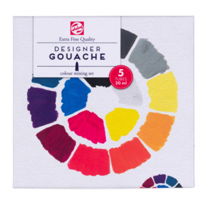 Guache Set 5 colores básicos Tempera Talens