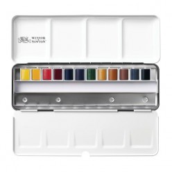 Winsor&Newton Caja metálica Black Box 12 1/2 acuarelas