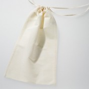 Bolsa algodón con cordel Natural 27x45 cm