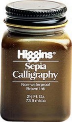 HIGGINS TINTA CALIGRAFÍA COLOR SEPIA ETERNAL INK 73.9ML