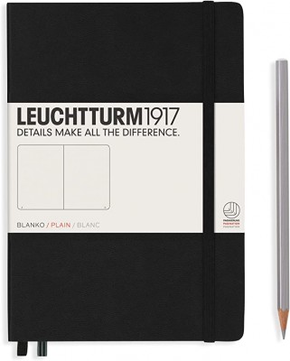 Leuchtturm1917 Libreta Mediana Tapa Blanda Negro 365292