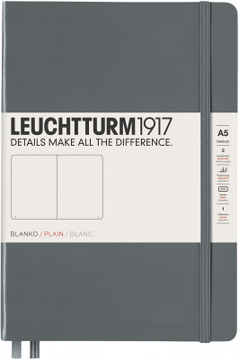 Leuchtturm1917 Libreta Mediana Tapa Dura Anthracite 344785