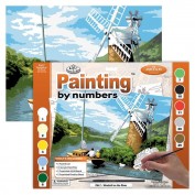 Pintar con números Windmill on the River