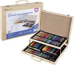 Kiddy Color Set Pinturas caja de madera 106 piezas