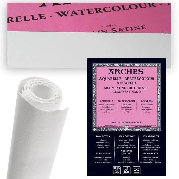 Rollo Papel Acuarela Arches Grano Satinado 300g