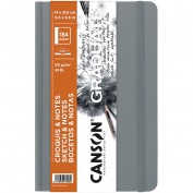 Sketchbook Canson Graduate Croquis & Notes Apaisado Negro Tapa Blanda