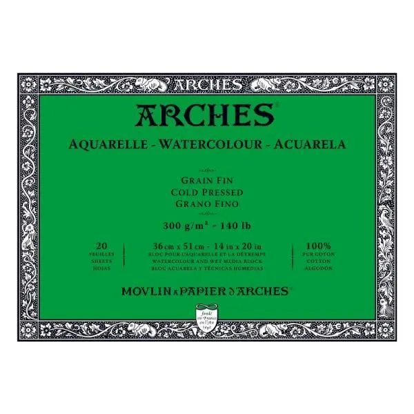  Arches Bloc Encolado 4L 36x51 20H