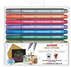 10 Rotuladores Alpino Color Experience Metallic Marker