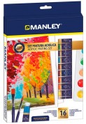Caja Pintura Acrílica Manley 16 Componentes