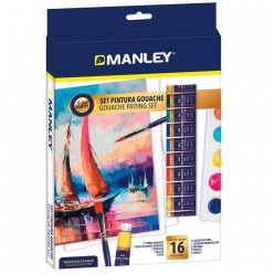 Caja Gouache Manley 16 Componentes