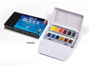 Acuarelas Blockx Caja Metal 12 Medios-Godets