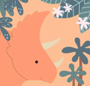 Pintar con números Artemio Dinosaurio