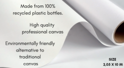 Rollo de lienzo 100% PET reciclado de 10x2,05m