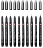 Set 10 rotuladores calibrados Pigma Micron Black Edition Sakura